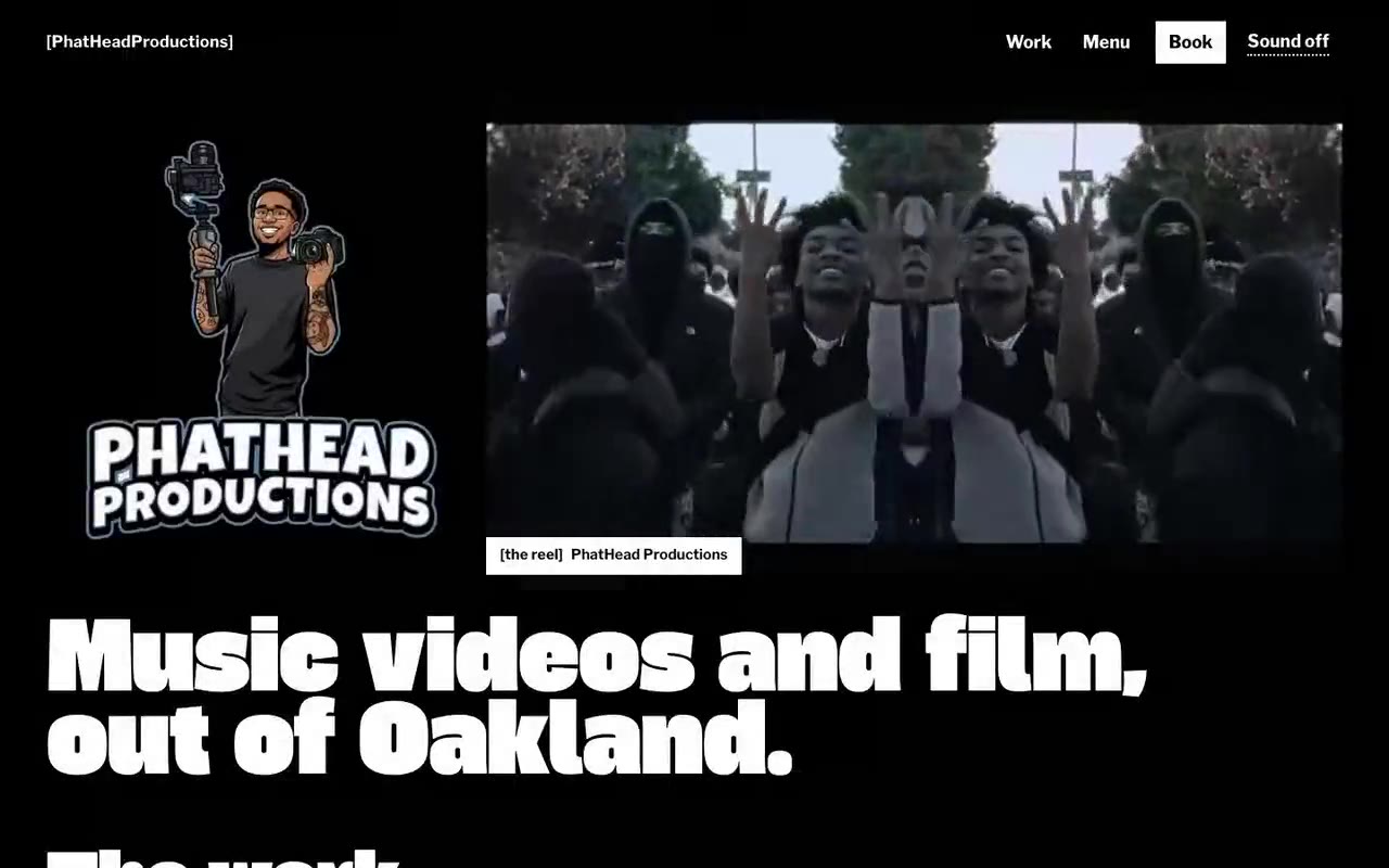 phatheadproductions.com first screen